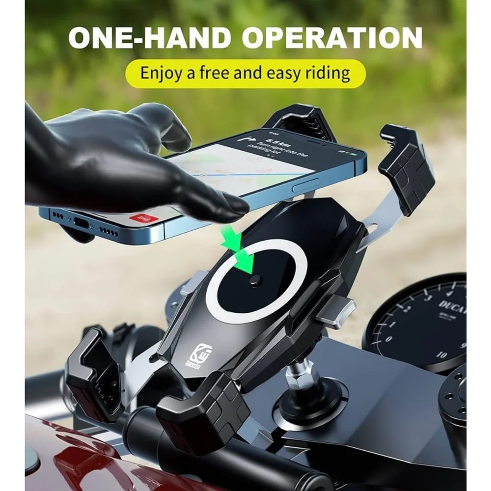 Black Phone Holder for Street Bike